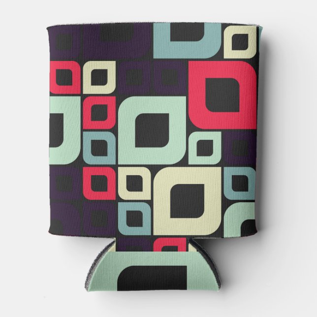 Abstract Geometric, Computational Art Illustration Can Cooler (Front)