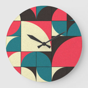 Abstract geometric, computational art illustration large clock