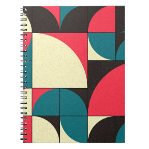 Abstract geometric, computational art illustration notebook