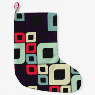 Abstract Geometric, Computational Art Illustration Small Christmas Stocking