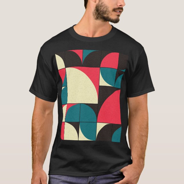 Abstract geometric, computational art illustration T-Shirt (Front)