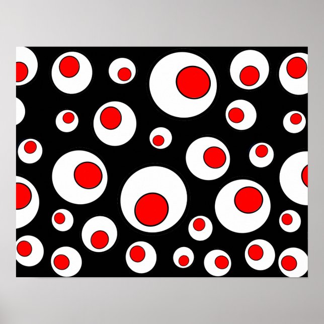 Abstract Geometric Cool Circles Poster (Front)