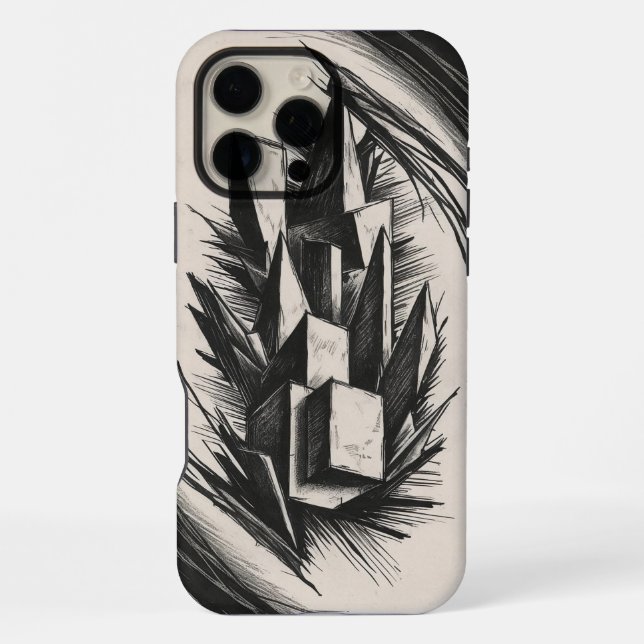 Abstract Geometric Crystal iPhone Case (Back)