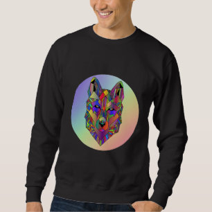 Abstract geometric cubic wolf  art  T-Shirt Sweatshirt
