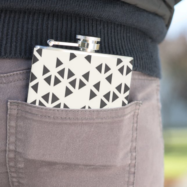 Abstract Geometric Design Hip Flask (In Situ)