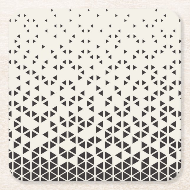 Abstract Geometric Design Square Paper Coaster (Front)