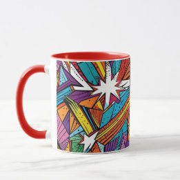 Abstract geometric digital pattern 25 - Coffee Mug
