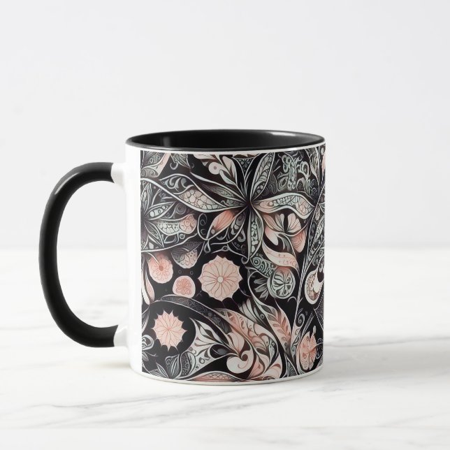 Abstract geometric digital pattern design 42 mug (Left)