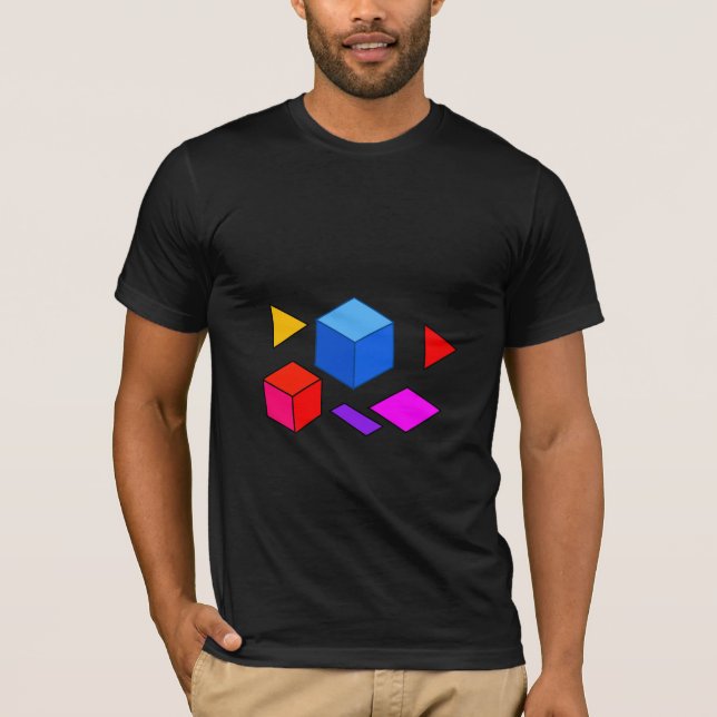 Abstract Geometric Elements Pattern for Minimalist T-Shirt (Front)