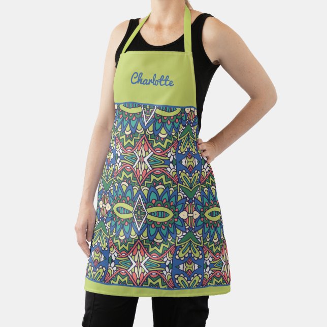 Abstract Geometric Ethnic Apron (Insitu)