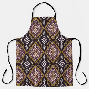 Abstract geometric ethnic, wallpaper design. apron
