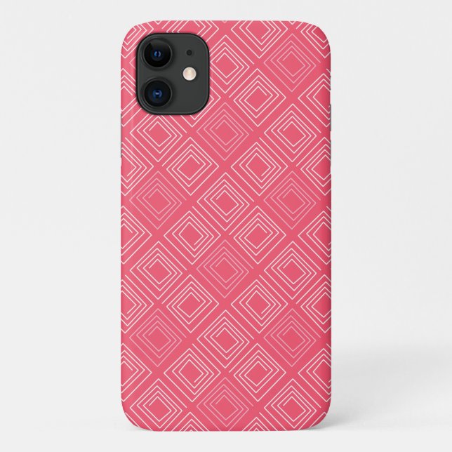  abstract geometric fashionable sixties pink  Case-Mate iPhone case (Back)