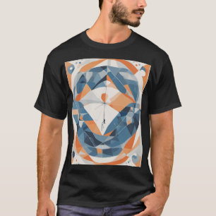 Abstract Geometric Fish Fishing Rod Design for Ang T-Shirt