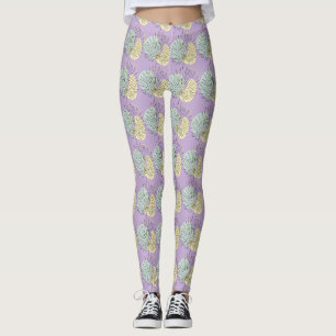 Abstract Geometric Floral Leggings