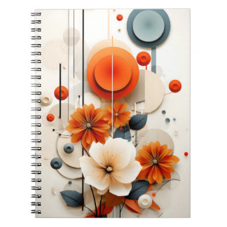 Abstract Geometric Floral Notebook