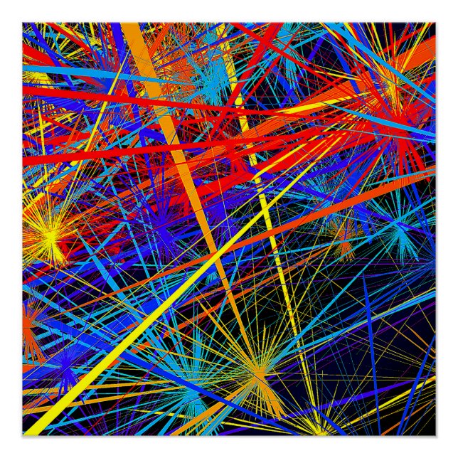 Abstract Geometric Glossy Poster  (Front)