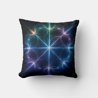 Abstract Geometric Glow Throw Pillow