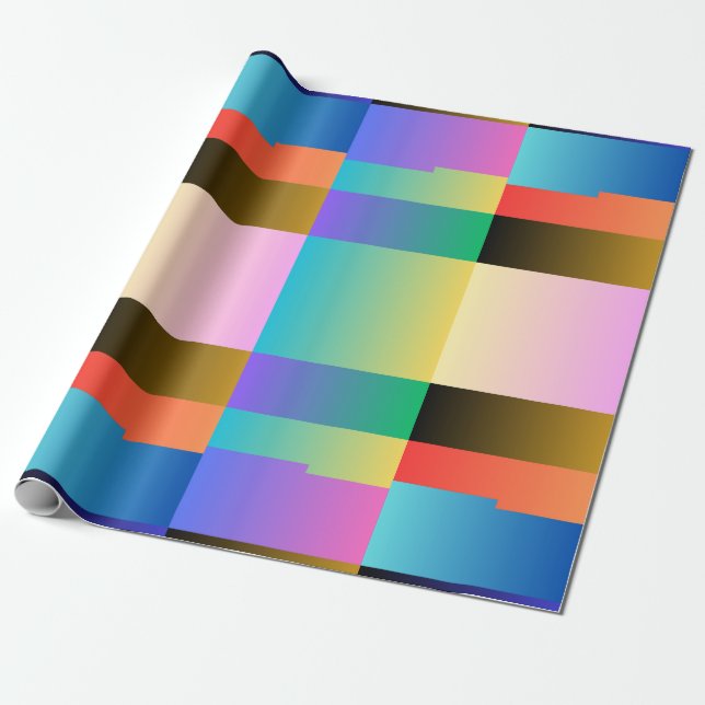 Abstract Geometric Gradient Wrapping Paper (Unrolled)