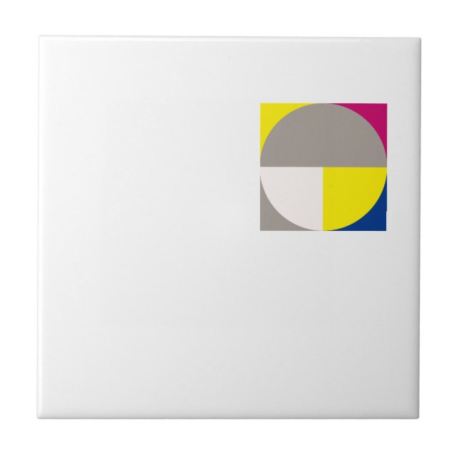 Abstract geometric grey fuchsia  ceramic tile