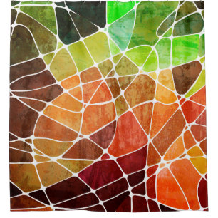 abstract geometric grunge backgroundabstract, agin shower curtain