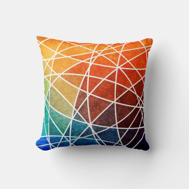 abstract geometric grunge backgroundabstract,aging cushion (Front)