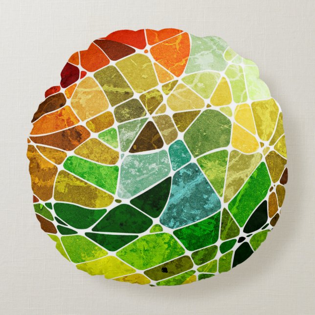 abstract geometric grunge backgroundpattern,grunge round cushion (Front)
