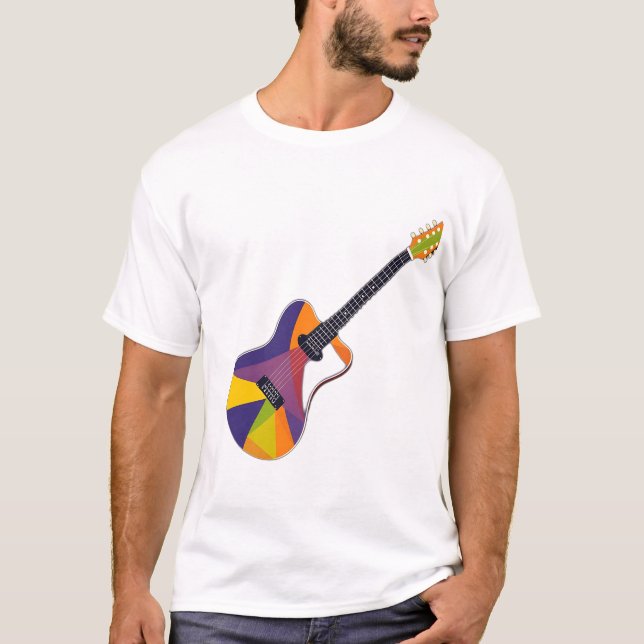 Abstract Geometric Guitar T-Shirt (Front)