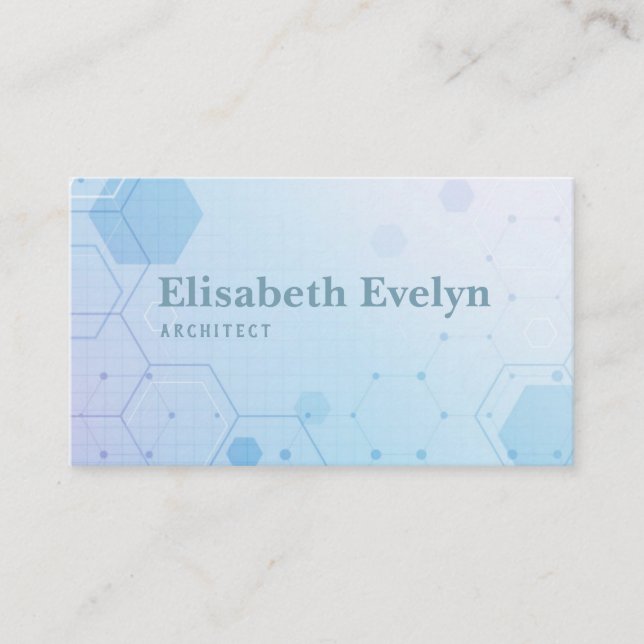 Abstract geometric hexagonal medical business card (Front)