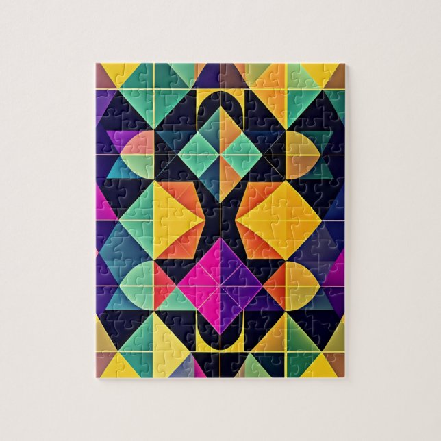 Abstract Geometric Jigsaw Puzzle (Vertical)