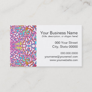 Abstract Geometric Kaleidoscope Design Business Card