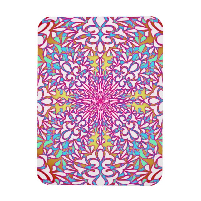 Abstract Geometric Kaleidoscope Design Magnet (Vertical)
