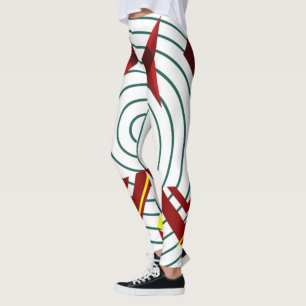 Abstract Geometric Leggings – Trendy Activewear