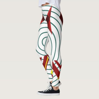 Abstract Geometric Leggings – Trendy Activewear 