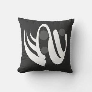 abstract geometric line art cushion