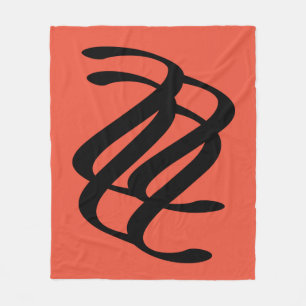 abstract geometric line art fleece blanket