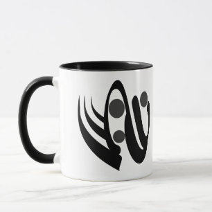 abstract geometric line art mug
