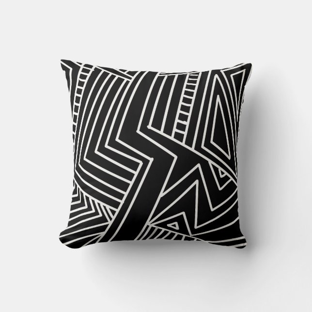 abstract geometric lines pattern background modern cushion (Front)