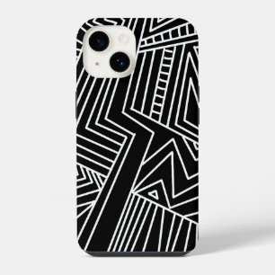 abstract geometric lines pattern background modern iPhone 14 case