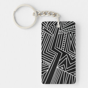 abstract geometric lines pattern background modern key ring