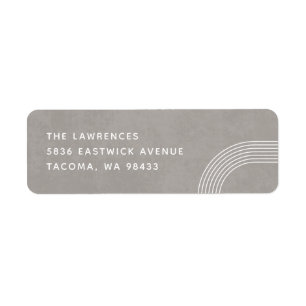 Abstract Geometric Mailing Label - Gray Return Address Label