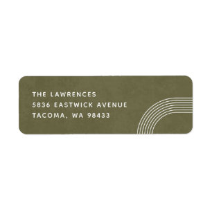 Abstract Geometric Mailing Label - Green Return Address Label