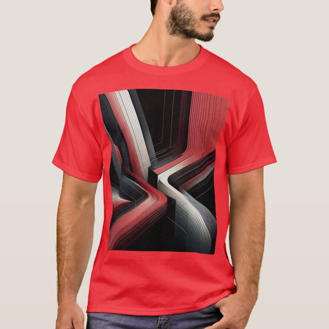 Abstract Geometric Men's T-shirt (Front)