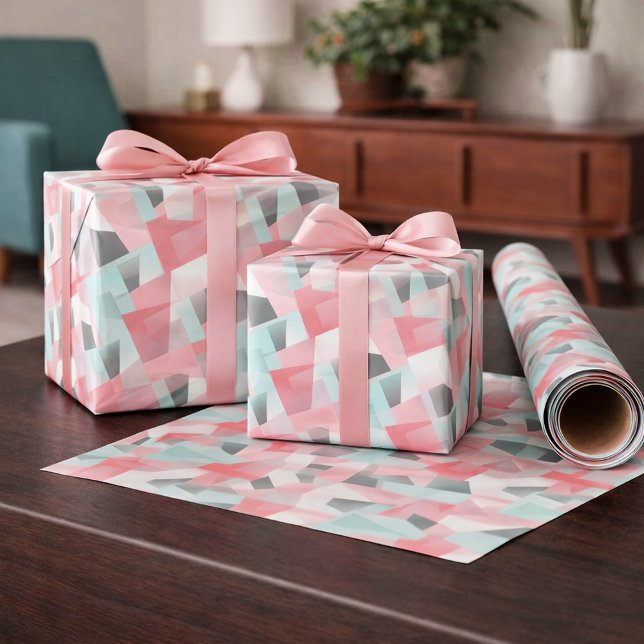 Abstract Geometric Modern Gift Wrap Wrapping Paper (Creator Uploaded)