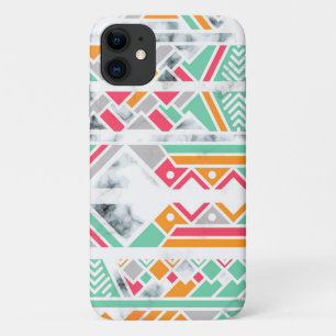Abstract Geometric Modern Marble Girly Chic iPhone 11 Case