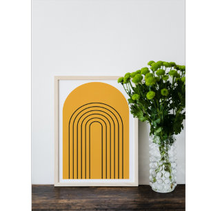 Abstract geometric Modern Minimalist Boho Art Poster