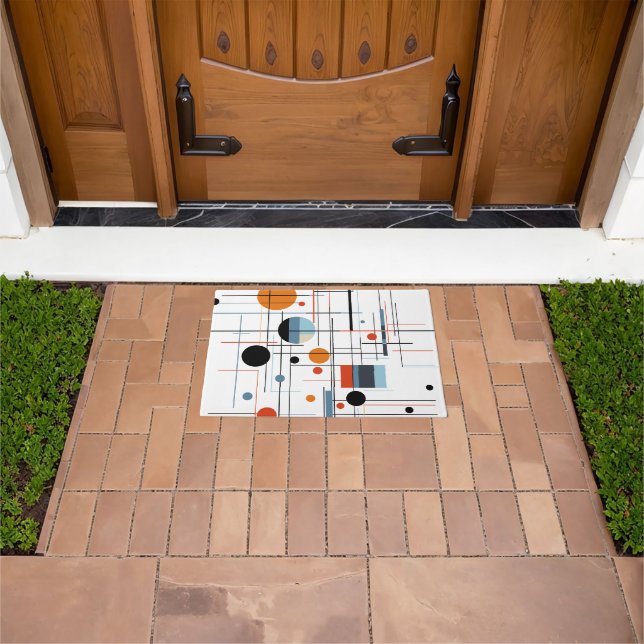 Abstract Geometric Modern Minimalist Lines Doormat (Outdoor)