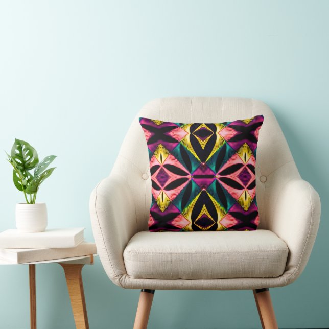 Abstract Geometric Modern Multicolor Girly Chic Cushion (Chair)