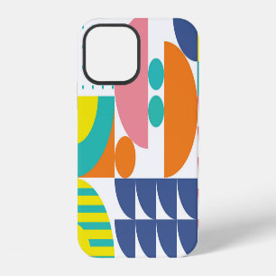 Abstract Geometric, Modern Vintage Shapes. iPhone 12 Case