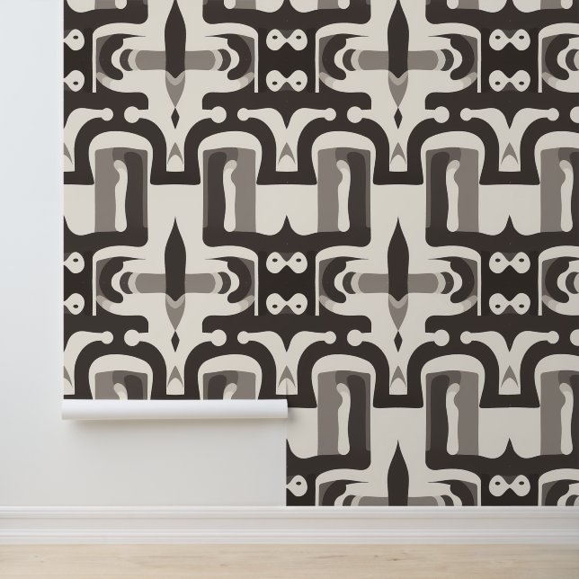 Abstract Geometric Monochrome Art Pattern Wallpaper (Application)
