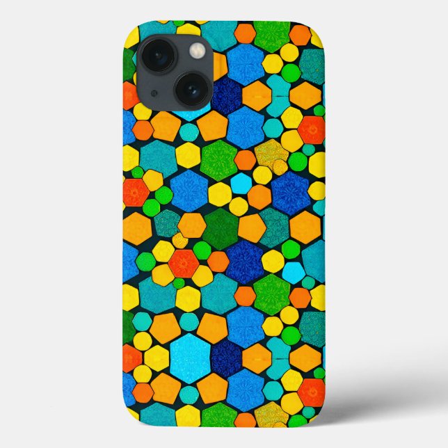 Abstract Geometric Mosaic Pattern Case-Mate iPhone Case (Back)